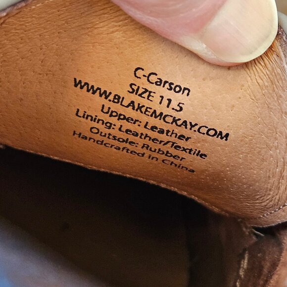 Blake McKay Men's Carson Wingtip Oxford Shoes, Tan, Sz 11.5 - Picture 16 of 16